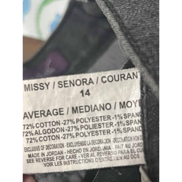 Gloria Vanderbilt Alana Bootcut Women's Black Distressed Denim Jeans Size 14 - Picture 10 of 13